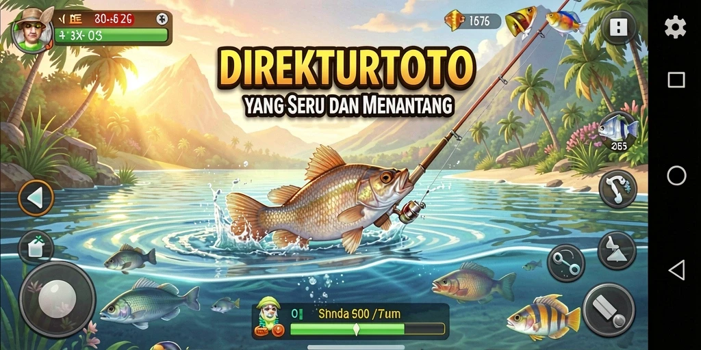 Tampilan gameplay memancing yang menarik dan menantang di DIREKTURTOTO.