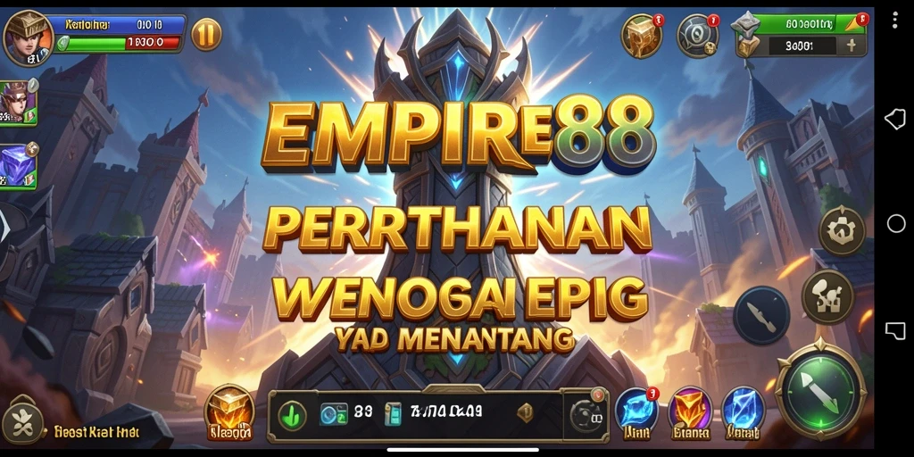 Tampilan gameplay strategi Tower Defense di EMPIRE88 yang menegangkan.