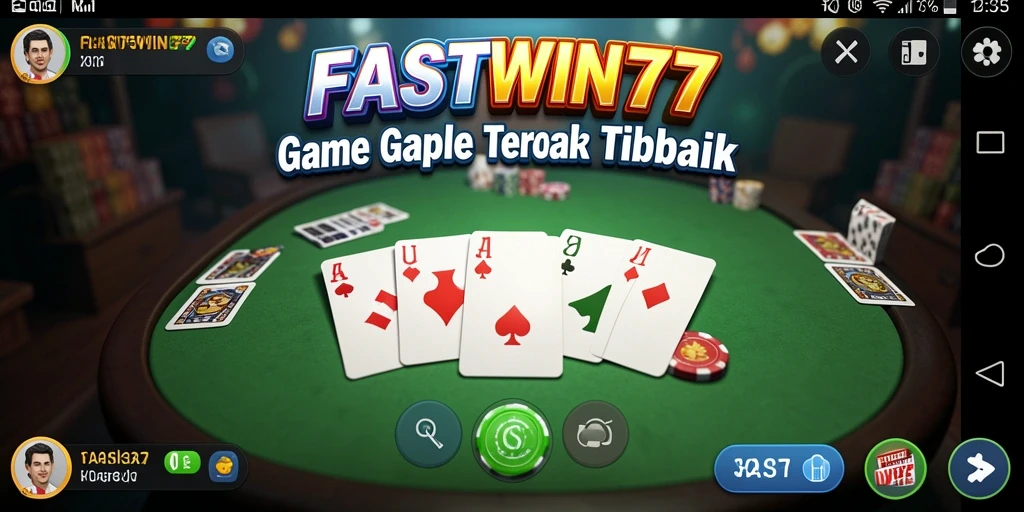 Screenshot gameplay FASTWIN77 menampilkan suasana seru permainan Gaple.