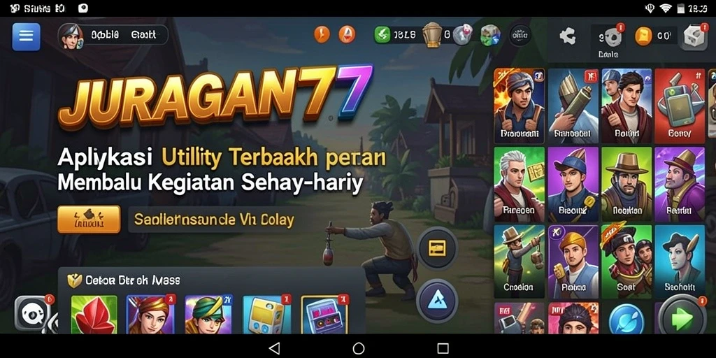 Tampilan antarmuka dan fitur-fitur canggih JURAGAN77 yang menarik.