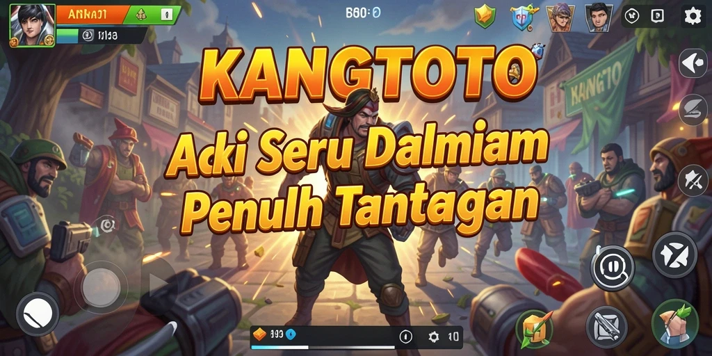 Screenshot gameplay KANGTOTO yang menampilkan aksi menegangkan.