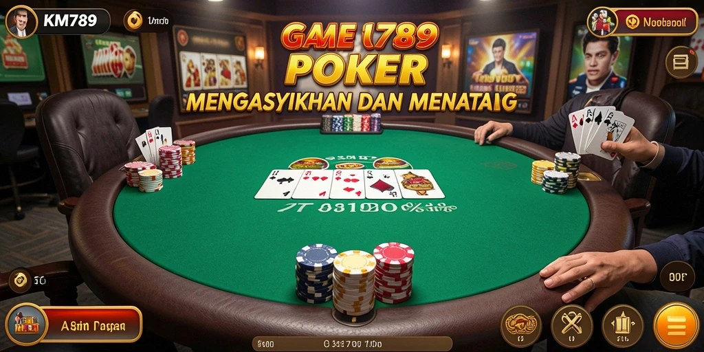 Tampilan gameplay poker yang menarik di KM789.