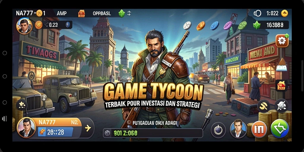 Gameplay menarik dari NA777 yang menunjukkan pengelolaan bisnis Tycoon.