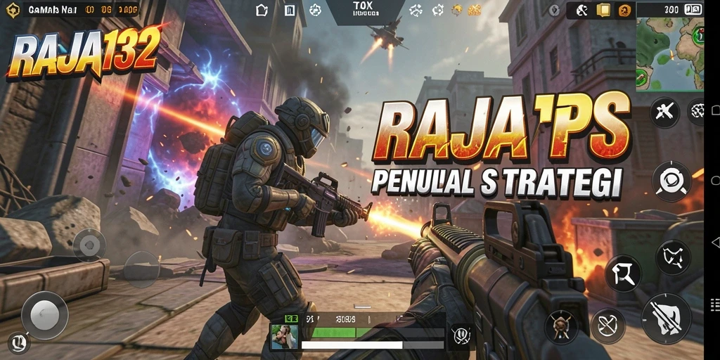 Tampilan gameplay mendebarkan dari RAJA132 saat pertempuran TPS.