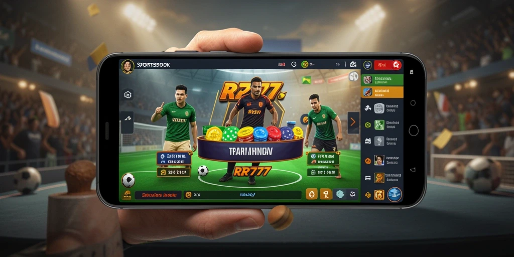 Tampilan gameplay mendebarkan dalam aplikasi Sportsbook RR777.