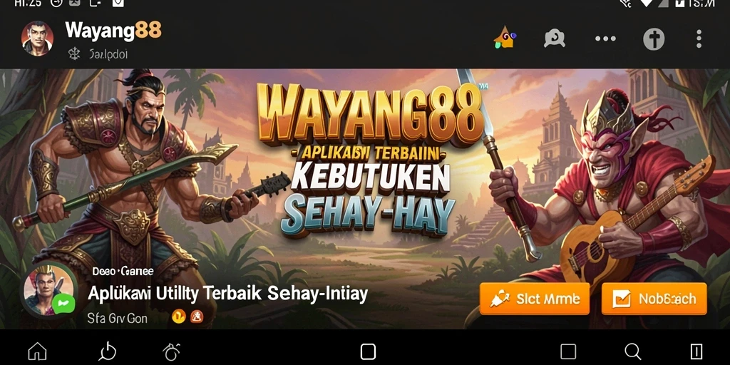 Tampilan antarmuka pengguna aplikasi WAYANG88 yang intuitif dan menarik.